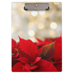 Christmas Poinsettia Klemmbrett