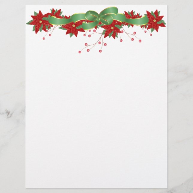 Christmas Poinsettia Letterhead (Vorderseite)