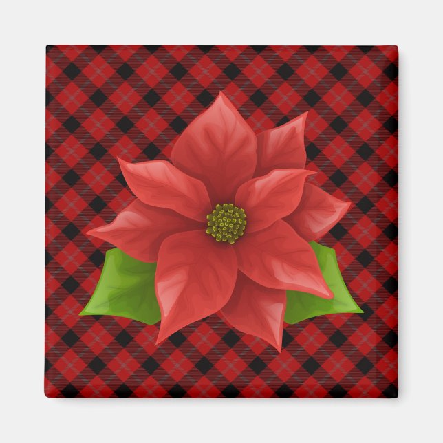 Christmas Poinsettia Magnet (Vorne)