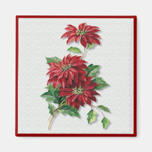 Christmas Poinsettia Magnet