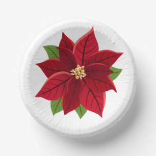 Christmas Poinsettia Pappteller