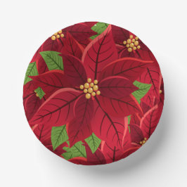 Christmas Poinsettia Pappteller