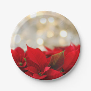 Christmas Poinsettia Pappteller