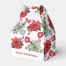 Christmas Poinsettia Pattern Geschenkschachtel