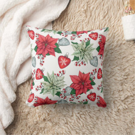 Christmas Poinsettia Pattern Kissen
