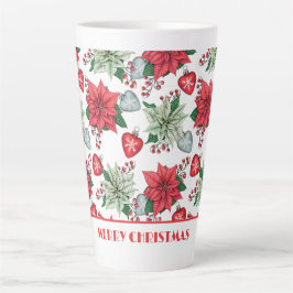 Christmas Poinsettia Pattern Milchtasse