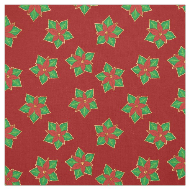 Christmas Poinsettia Pattern Stoff (Muster)