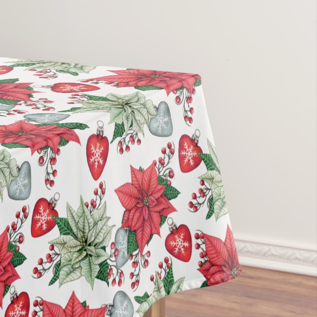 Christmas Poinsettia Pattern Tischdecke (Beispiel)