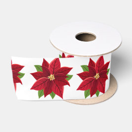 Christmas Poinsettia Satinband
