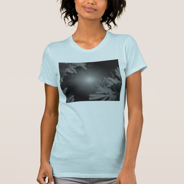 Christmas Poinsettia Schwarz und Grau I T-Shirt (Vorderseite)