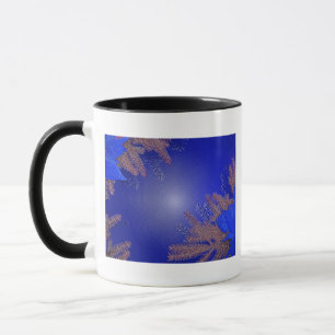 Christmas Poinsettia Schwarz und Grau I Tasse