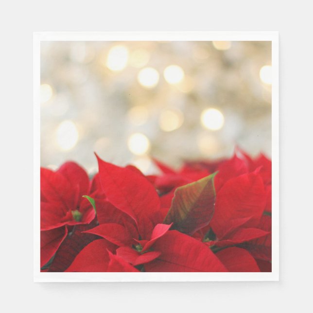 Christmas Poinsettia Serviette (Vorderseite)