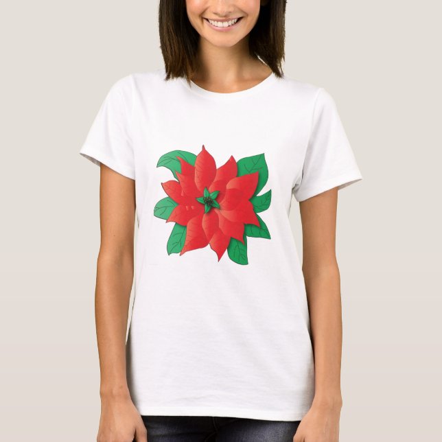 Christmas Poinsettia Shirt (Vorderseite)