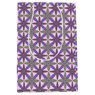 Christmas Poinsettia Stars gift bag medium Mittlere Geschenktüte