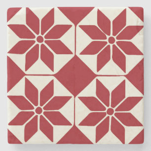 Christmas Poinsettia Steinuntersetzer