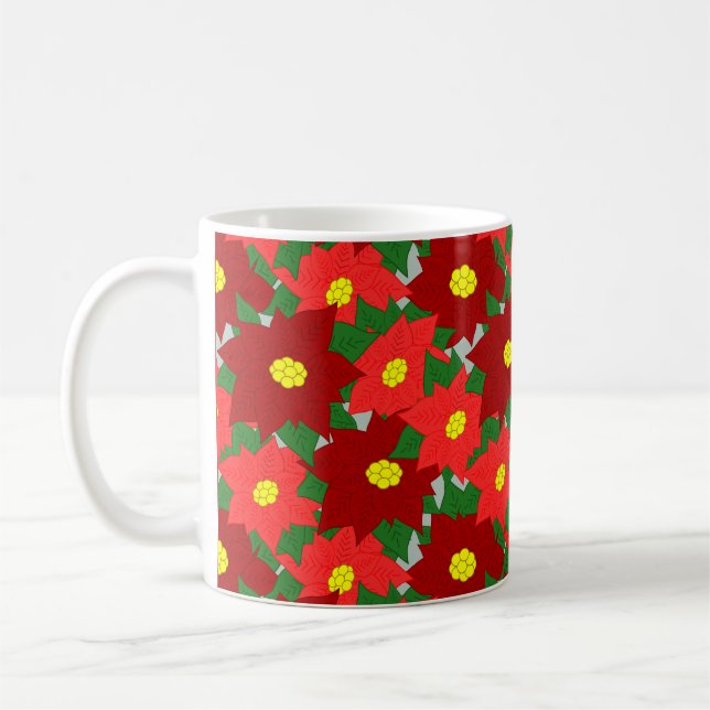 Christmas Poinsettias Kaffeetasse (Links)