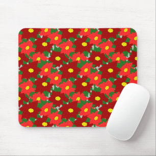 Christmas Poinsettias Mousepad