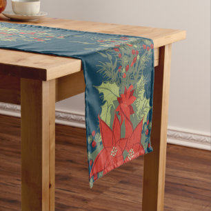 Christmas Poinsettias Swag 14" X 72" Tischläufer