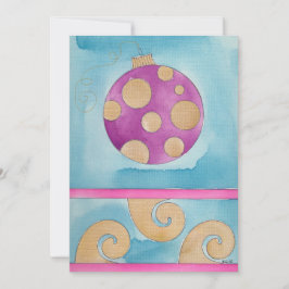 Christmas Polka Dot Ornament - Flat Christmas Card Ankündigung