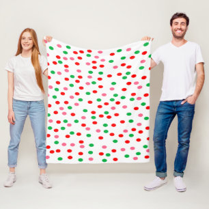 Christmas Polka Dots Fleecedecke