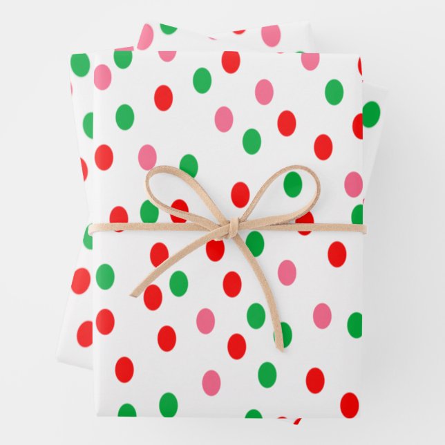 Christmas Polka Dots Geschenkpapier Set (Beispiel)