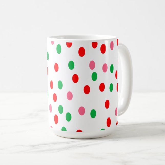 Christmas Polka Dots Kaffeetasse (VorderseiteRechts)
