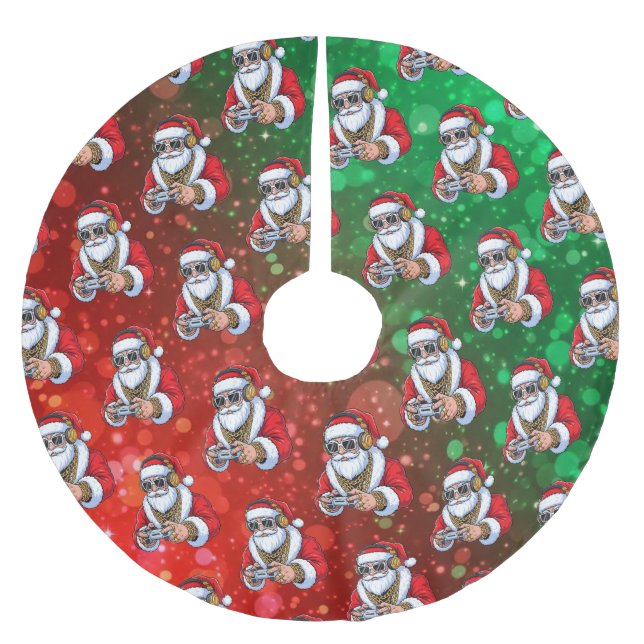 Christmas Polyester Weihnachtsbaumdecke (Vorderseite)