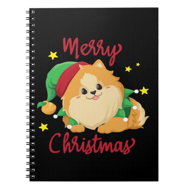 Christmas Pomeranian Merry Xmas Essential T-Shirt Notizblock (Vorderseite)