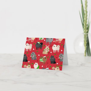 Christmas Pomeranians Karte