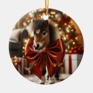 Christmas Pony Personalisiert Keramik Ornament
