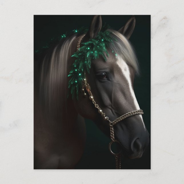 Christmas Pony Postkarte (Vorderseite)