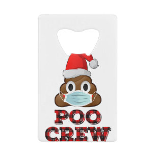 Christmas Poo Crew Shirt Face Mask Kack Emoji Red Geldbeutel Flaschenöffner