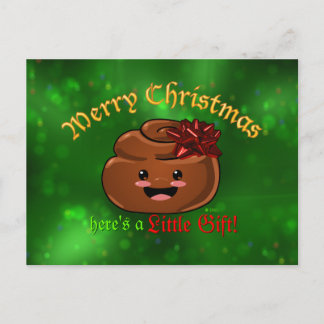 Christmas Poo Postcard Feiertagspostkarte