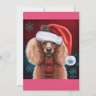 Christmas Poodle Geschenk T - Shirt Feiertagskarte