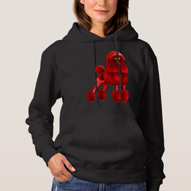 Christmas Poodle Muster Hoodie (Vorderseite)