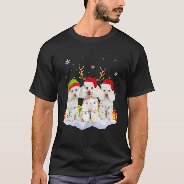 Christmas Poodle Pajama Poodle Christmas Dog Poodl T-Shirt (Vorderseite)