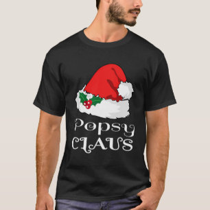 Christmas Popsy Claus Matching Pajama Mens Santa H T-Shirt