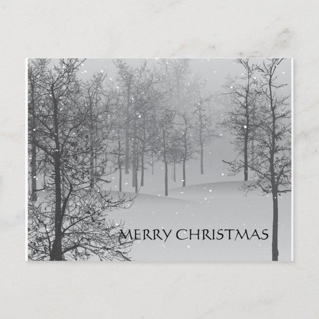 Christmas PostCards Snowy Scene Feiertagspostkarte (Vorderseite)