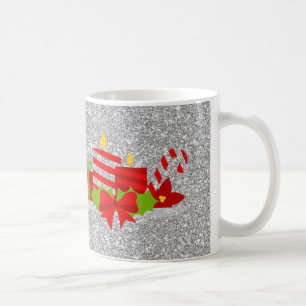 Christmas Potpourri Silver Imitats Glitzer Tasse