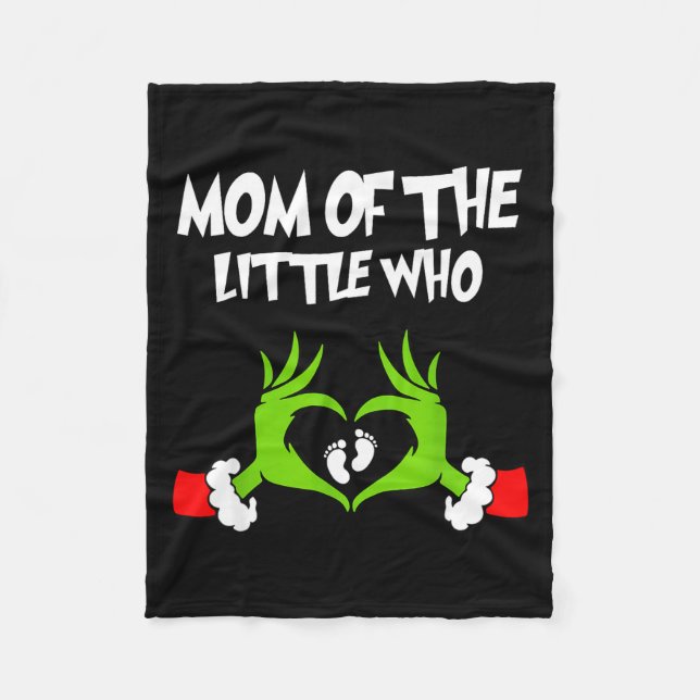 Christmas Pregnancy Announcement Funny Mom Of The  Fleecedecke (Vorderseite)