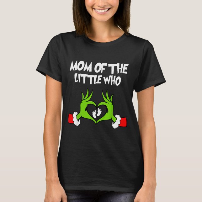 Christmas Pregnancy Announcement Funny Mom Of The  T-Shirt (Vorderseite)