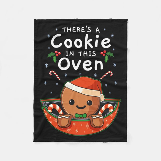 Christmas Pregnancy Gingerbread Man Baby Cookie In Fleecedecke (Vorderseite)