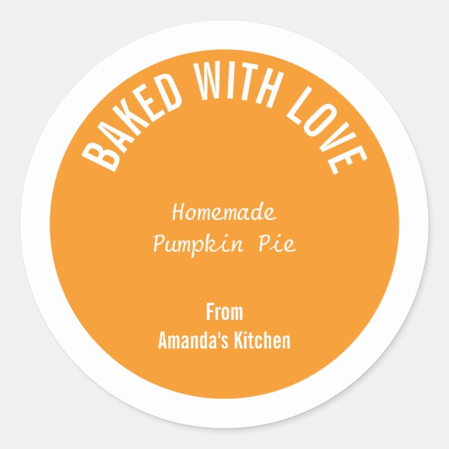 Christmas Present Gift Party Favor Pumpkin Pie Runder Aufkleber (Vorderseite)