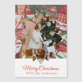 Christmas Present Photo Holiday Magnetic Magnetkarte
