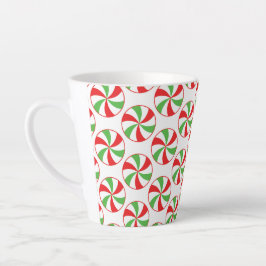 Christmas Print Coffee Mug Candy Cane Cup Milchtasse