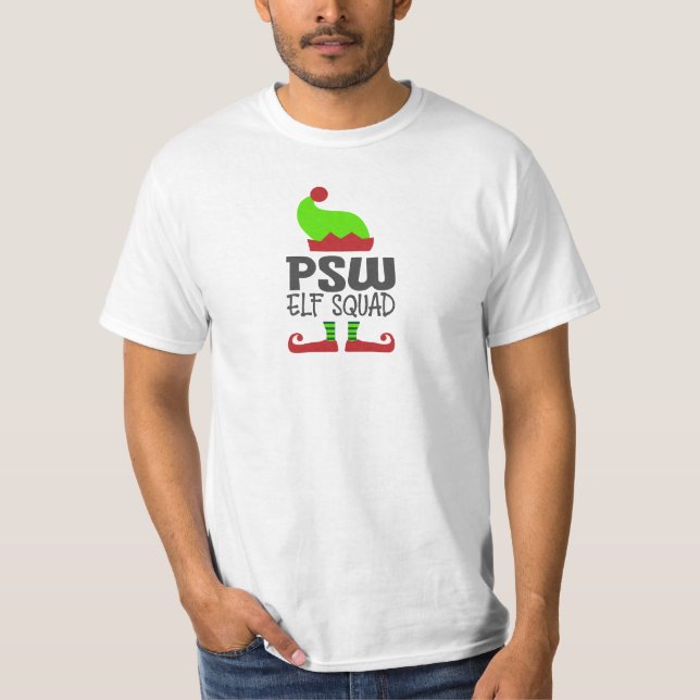 Christmas PSW Elf Squad, Personal Support Worker T-Shirt (Vorderseite)
