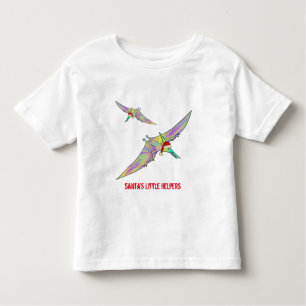 Christmas Pterodactyl Dinosaur Funny Santa Slogan Kleinkind T-shirt