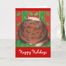 Christmas Pud Happy Holidays Grußkarte Feiertagskarte