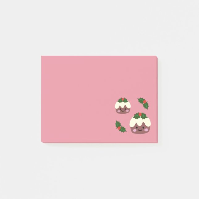 Christmas-Pudding 2 Post-it-Notizen Post-it Klebezettel (Vorderseite)