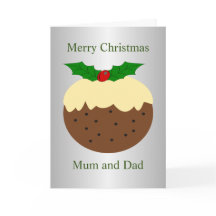 Christmas Pudding Mother And Father Christmas